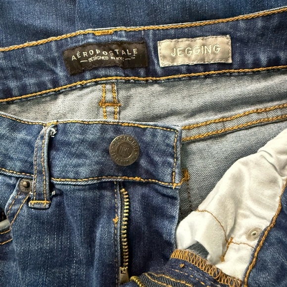 Aeropostale Women’s Blue Skinny Distressed Jegging Jeans Size 2 - Picture 11 of 12